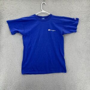 Vintage CHAMPION T-Shirt Adult Large Single Stitch Short Sleeve USA Blue READ‎